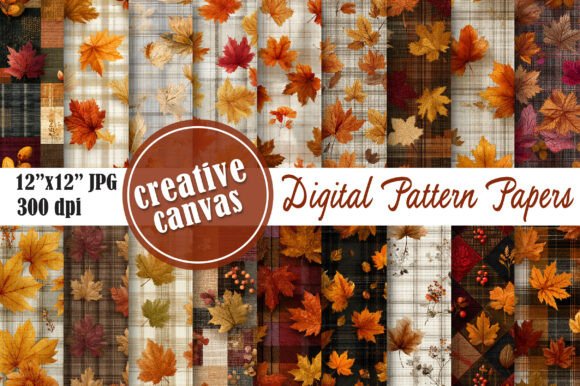 Autumn Maple Leaf Plaid Seamless Pattern: A Versatile Design for Creative Projects
