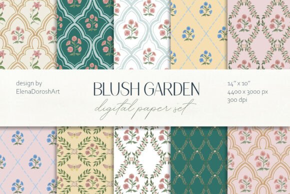Blush Garden Digital Paper Pack: A Strategic Tool for Creative Expression