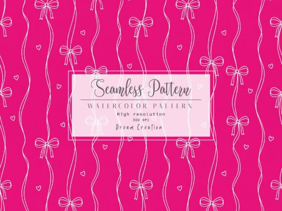 Hot Pink Coquette Bow Seamless Pattern: A Trendy Design for Modern Creators