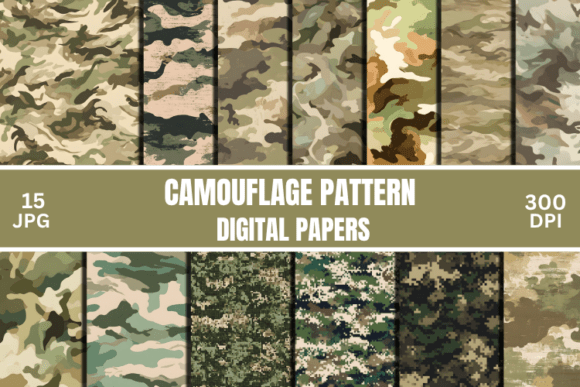 Military Camouflage Pattern Collection: A Versatile Digital Resource for Creatives and Businesses