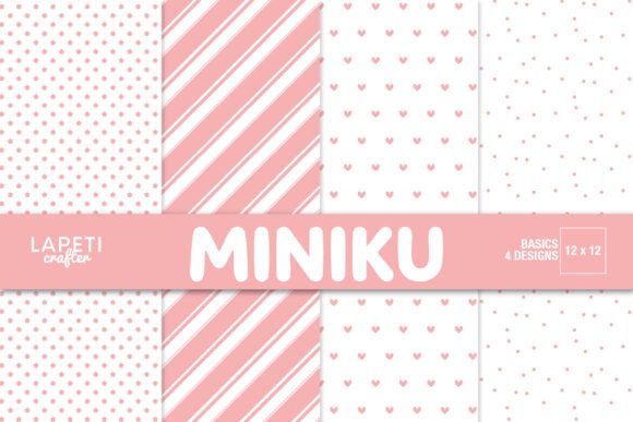 Pink Basic Digital Paper 12x12