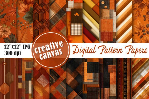 Retro Autumn Geometric Seamless Pattern: Add Warm Vintage Charm to Your Creative Projects