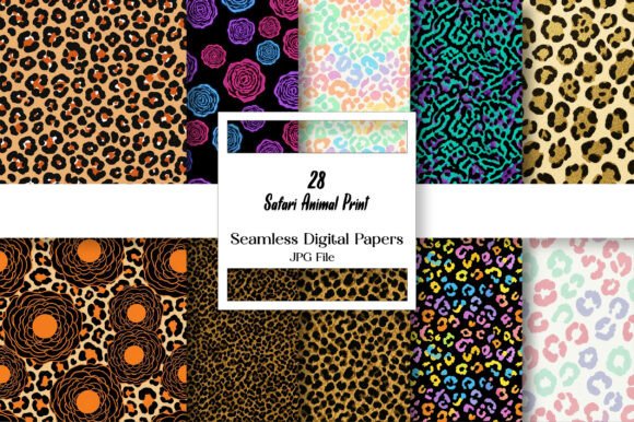 Safari Animal Print Digital Paper