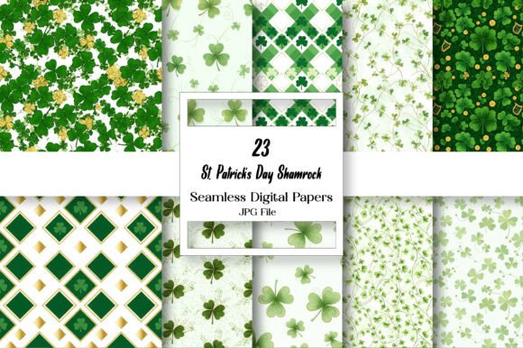 St. Patrick’s Day Shamrock Digital Paper: A Versatile Creative Resource