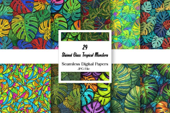 Stained Glass Tropical Monstera Plants: A Strategic Design Element for Creative Projects