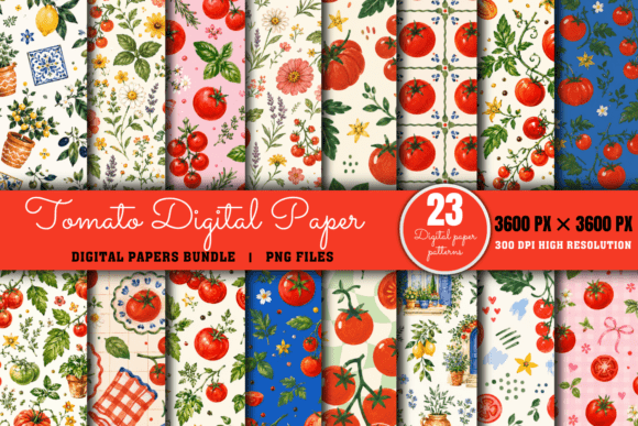 Tomato Digital Paper Bundle: A Must-Have for Creative Projects